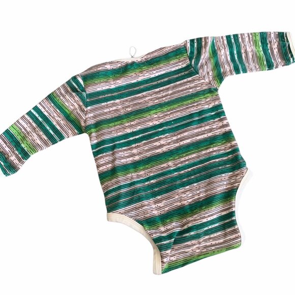 Lil' Lemons For Love & Lemons Striped Organic Onesie 12-18 Months - Picture 3 of 4